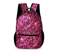 Wangsxing Sac À Dos De Voyage Paillettes Roses Sac À Dos Scolaires Cartable Pour Garçons Filles Adolescents 32x15x43cm