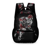 Wangsxing Sac À Dos D'école Pour Adolescents Hockey Sur Glace Cartable Scolaire Pour Garçon Et 32x15x43cm