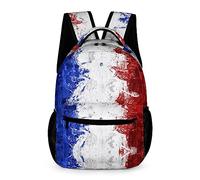 Wangsxing Sac À Dos Scolaire France Drapeau Sac À Dos De Loisirs Cartable Léger Pour Filles Garçons 32x15x43cm