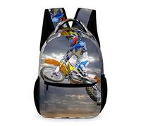 Wangsxing Sac À Dos Scolaire Moto Cool Sac À Dos De Loisirs Cartable Léger Pour Filles Garçons 32x15x43cm