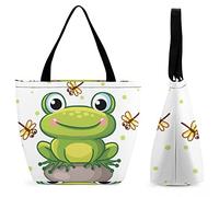 Wangsxing Sac À Main Shopping Femme Grenouille Libellule Sac Cabas Fourre Sac À Bandoulière Portefeuilles 28.5x18x32.5cm