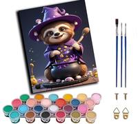 WANGWANGMIAO Peinture par Numéro pour Adulte,Potion magique du sorcier paresseux 40x50 cm DIY Kit de Peinture à l'huile sur Toile pour Débutants Avec Pinceau Pigment Acrylique,sans cadre