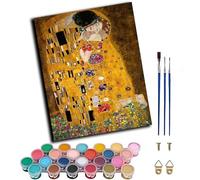 WANGWANGMIAO Peinture par Numéros pour Adultes -Baiser d'or 40X50 Cm Toile De Lin Peinture Numérique par Numéros Kits Adulte Cadeaux Décoration De La Maison,sans cadre