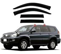 WangWeiY Lot de 4 deflecteur Voiture pour Land Cruiser Prado 120 J120 FJ120 2003-2009, Déflecteurs Avant ArrièRe FenêTre LatéRaux Vent VisièRe, Déflecteur d'air
