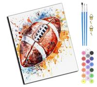 WANGXIAO Art Peinture Par Numéros Pour Adulte,DIY Peinture Acrylique Pour Débutants Facile Sur Toile (40×50 cm) Couleur avec peintures et Pinceaux,rugby,sans cadre