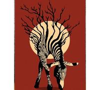 WANGXIAO Diy Peinture au Numero pour Adulte,Peinture à l'huile numéro Kit débutant peinture à l'huile Wall art,40X50Cm,Arbre zèbre artistique abstrait,sans cadre