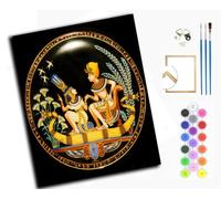 WANGXIAO Diy Peinture au Numero pour Adulte,Peinture à l'huile numéro Kit débutant peinture à l'huile Wall art,40X50Cm,Le pharaon égyptien Toutankhamon,avec cadre