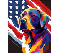 WANGXIAO Peinture Numero Adulte Kits,Kits de Peinture au Numéro,Peinture par Numéros Cadeau Pour la Décoration de la Maison 40x50cm,Chien Berger Allemand Labrador Bouledogue,sans cadre