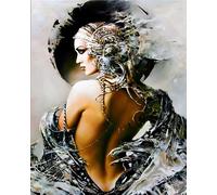WANGXIAO Peinture par Numéro Adulte,40x50cm,Diy Tableau Peindre par Nombre pour peindre,cadeaux peints à la main Home Decor,Le dos d'une belle femme,sans cadre