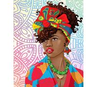 WANGXIAO Peinture par Numéro Adulte,40x50cm,Diy Tableau Peindre par Nombre pour peindre,cadeaux peints à la main Home Decor,Beauté du foulard africain en bronze,sans cadre