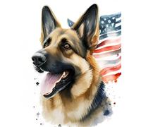 WANGXIAO Peinture par Numéro Adulte,40x50cm,Diy Tableau Peindre par Nombre pour peindre,cadeaux peints à la main Home Decor,Chien Berger Allemand Labrador Bouledogue,sans cadre