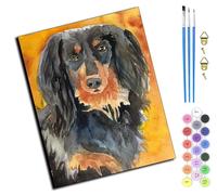 WANGXIAO Peinture par Numero Adulte,DIY Peinture à l'huile par Numéros,Artisanat avec Pinceaux Peintures Acryliques,Maison Cadeau,40x50cm,Teckel, teckel, teckel, chien animal,sans cadre