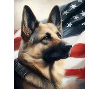 WANGXIAO Peinture par Numéro pour Adulte,Kit de Peinture à l'huile sur Toile Bricolage pour Débutants Avec Pinceau Pigment Acrylique,40x50cm,Chien Berger Allemand Labrador Bouledogue,sans cadre
