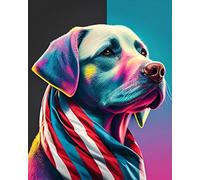 WANGXIAO Peinture par numéro pour adulte - Peinture par numéros - Kit de peinture par numéros - kit de bricolage à l'huile pour adultes -Chien Berger Allemand Labrador Bouledogue,sans cadre