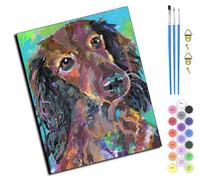 WANGXIAO Peinture par Numéros pour Adulte,DIY Paint by Numbers avec Peinture Acrylique pour Décoration de la Maison,40x50 cm,Teckel, teckel, teckel, chien animal,sans cadre