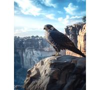 WANGXIAO Peinture par Numéros pour Adulte,DIY Peinture Acrylique pour débutants Facile sur Toile 40×50 cm avec peintures et pinceaux,Animal Oiseau Aigle,sans cadre