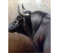 WANGXIAO Peinture Par Numéros Pour Adulte,DIY Peinture Acrylique pour Débutants Facile Sur Toile,40×50 cm,avec Peintures et Pinceaux,Animal Vache,sans cadre