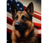WANGXIAO Peinture par numéros pour Adultes débutants,kit de Peinture à l'huile sur Toile par numéro avec Peinture Acrylique pigmentée,40x50 cm,Chien Berger Allemand Labrador Bouledogue,sans cadre
