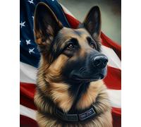 WANGXIAO Peinture par numéros pour adultes débutants,Peinture à l'huile à la main,Décoration de la maison,50 x 40 cm,Chien Berger Allemand Labrador Bouledogue,sans cadre