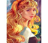 WANGXIAO Peinture par numéros pour adultes -Peinture acrylique par numéros Pour adultes - Pour cadeau et décoration de la maison - 40 x 50cm,fille blonde animée,sans cadre