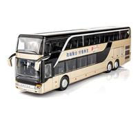 WANGXLGD 1/32 Échelle Double Decker Bus Modèle Tourist Coach Hybride Bus Alliage Véhicules Modèle De Voiture pour Cadeau d'anniversaire (C)