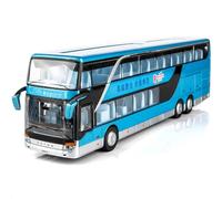 WANGXLGD 1/32 Échelle Double Decker Bus Modèle Tourist Coach Hybride Bus Alliage Véhicules Modèle De Voiture pour Cadeau d'anniversaire (A)
