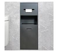 WANGXLGD Bathroom Wall Niche Stainless Steel Shower Niche Built-in Shampoo and toiletries Holder Built-in Bathroom Storage Shelf Trash Can Solution (Grey,23x67x14cm)