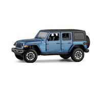 WANGXLGD Maquette de SUV Tout-Terrain, Compatible avec Jeep Wrangler, modèle réduit de Simulation en Alliage moulé sous Pression à l'échelle 1/32, idéal comme Cadeau d'anniversaire (Blue)