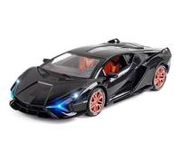 WANGXLGD Modèle de Voiture à l'échelle 1:24 moulé sous Pression et véhicules, Compatible avec Lamborghini Sian, modèle de Voiture en Alliage pour Cadeau d'anniversaire de Noël (B)