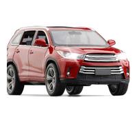 WANGXLGD Modèle de Voiture à l'échelle 1:32, Compatible avec T-oyota Highlander, véhicules en Alliage moulé sous Pression à Six Portes, Son et lumière, modèle de Voiture en métal (B)