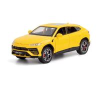 WANGXLGD Modèle réduit de SUV à l'échelle 1/24, Compatible avec Lamborghini Urus, modèle réduit en Alliage moulé sous Pression, idéal comme Cadeau de Noël ou d'anniversaire (Yellow)