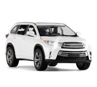 WANGXLGD Modèle réduit de Voiture à l'échelle 1/32, Compatible avec Toyota Highlander, Collection de modèles réduits en Alliage moulés sous Pression, décoration (White)