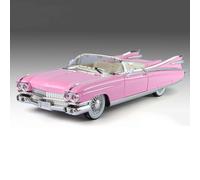 WANGXLGD Modèle réduit de Voiture Compatible avec Cadillac 1959, modèle rétro à l'échelle 1:24, en Alliage moulé sous Pression (Pink)
