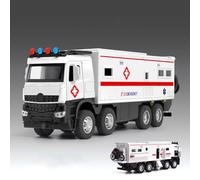 WANGXLGD Modèle réduit moulé sous Pression à l'échelle 1/24 : Simulation de Camping-Cars Tout-Terrain, en Alliage, idéal comme Cadeau de Noël ou d'anniversaire (White)