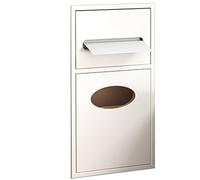 WANGXLGD Niche Murale pour Salle de Bain en Acier Inoxydable étanche avec Porte-Papier Toilette intégré Élégant Meuble de Rangement pour Salle de Bain à des Fins décoratives (White,20X52X13.5cm)