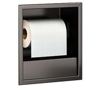 WANGXLGD Niche Murale pour Salle de Bain en Acier Inoxydable étanche avec Porte-Papier Toilette intégré Élégant Meuble de Rangement pour Salle de Bain à des Fins décoratives (Grey,17X23X12.5cm)