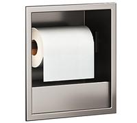 WANGXLGD Niche Murale pour Salle de Bain en Acier Inoxydable étanche avec Porte-Papier Toilette intégré Élégant Meuble de Rangement pour Salle de Bain à des Fins décoratives (Black,17X23X12.5cm)