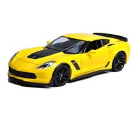 WANGXLGD Véhicules moulés sous Pression à l'échelle 1: 24, Compatible avec Chevrolet Corvette Z06 2017, modèle de Voiture en Alliage pour Cadeau d'anniversaire de Noël (A)