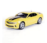 WANGXLGD Véhicules moulés sous Pression et à l'échelle 1:18, Compatible avec Chevrolet 2010, modèle de Voiture en Alliage de Jaune Classique pour Cadeau d'anniversaire de Noël