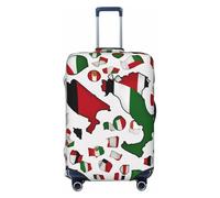 Wangxyozdp Abstrait Joli drapeau italien motifs Map01 Imprimés Bagages Bagages Valise Housse Protecteur Skins 45,7 à 81,3 cm Bagages, Noir , XL