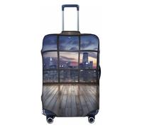 Wangxyozdp Chicago Housse de protection pour bagages de voyage Motif réfléchissant 45,7 à 81,3 cm, Noir , L