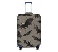 Wangxyozdp Housse de bagage de voyage imprimée chauves-souris d'Halloween grise 45,7 à 81,3 cm, Noir , L