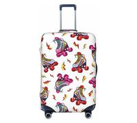 Wangxyozdp Housse de protection colorée pour bagages de voyage Motif patins à roulettes 45,7 à 81,3 cm, Noir , L