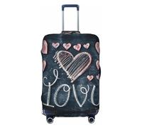 Wangxyozdp Housse de protection pour bagage de voyage avec inscription « I Love You Words with Hearts » - 45,7 à 81,3 cm, Noir , XL