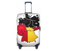 Wangxyozdp Map04 Housse de protection pour bagages Motif drapeau allemand abstrait 45,7 à 81,3 cm, Noir , S