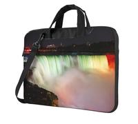 Wangxyozdp Niagara Falls Sac à bandoulière pour ordinateur portable avec poche pour accessoires 13/14/15,6", Noir , 13 inch