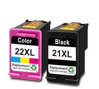WANGYANFEIWH Couleur for Cartouche d'encre à Jet d'encre H-*P 21 22 XL for imprimante 3940 3920(HP 21xl 1b 22XL1c)
