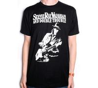 WANGYANGAN MMbvc Stevie Ray Vaughan T Shirt - Live Alive 100% US Import Blues T-Shirts à Manches Courtes(Large)