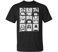 WANGYANGAN Prison Horror T-Shirt Halloween Michael Myers Chucky Jason Horror MovieBlackm Black T-Shirts à Manches Courtes(Large)