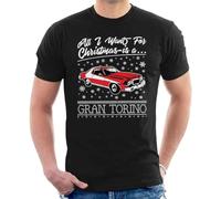 WANGYANGAN Starsky and Hutch All I Want for Christmas is A Gran Torino Men's T-Shirt T-Shirts à Manches Courtes(Large)